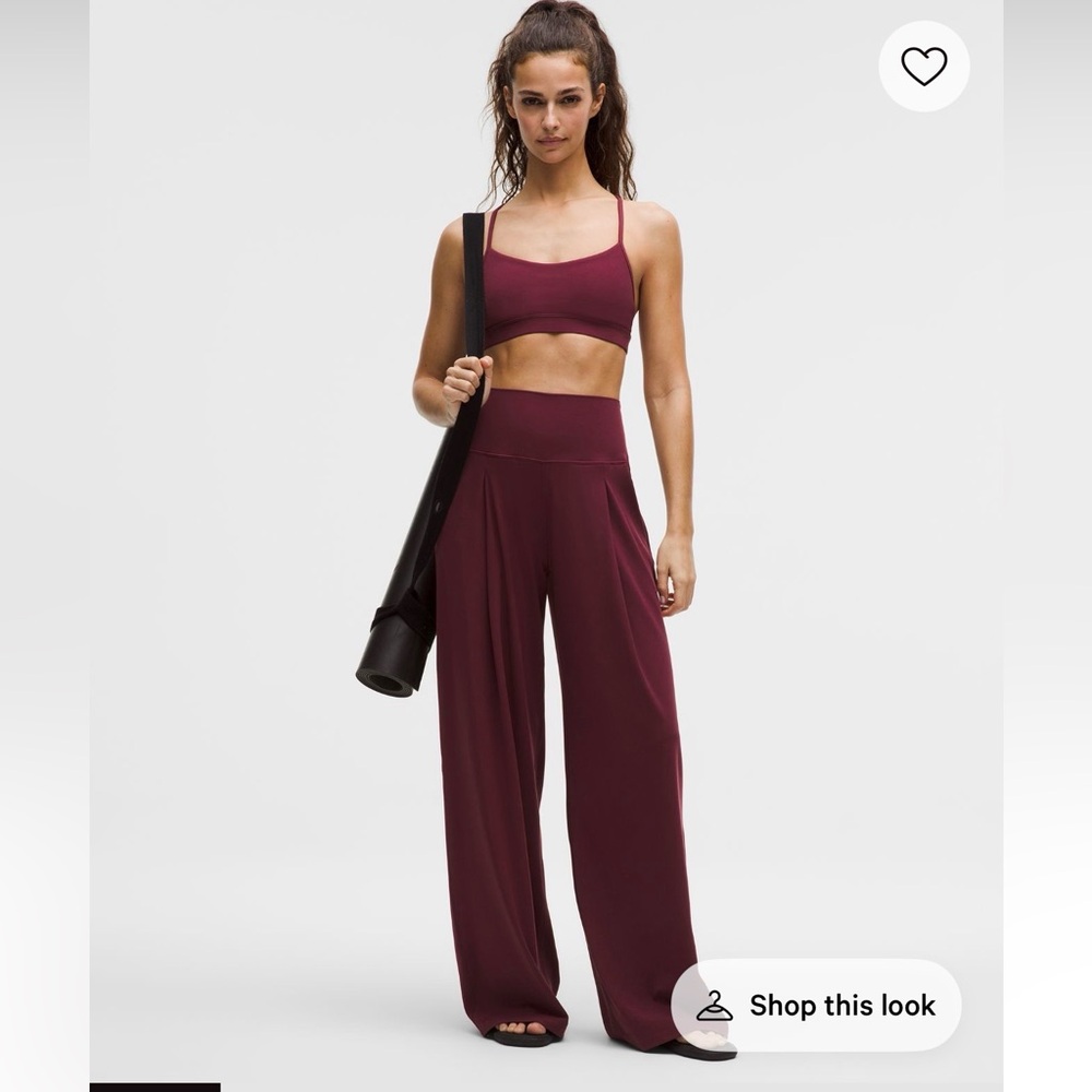 Lululemon Align Palazzo Pant Short Burgundy Bay NWT